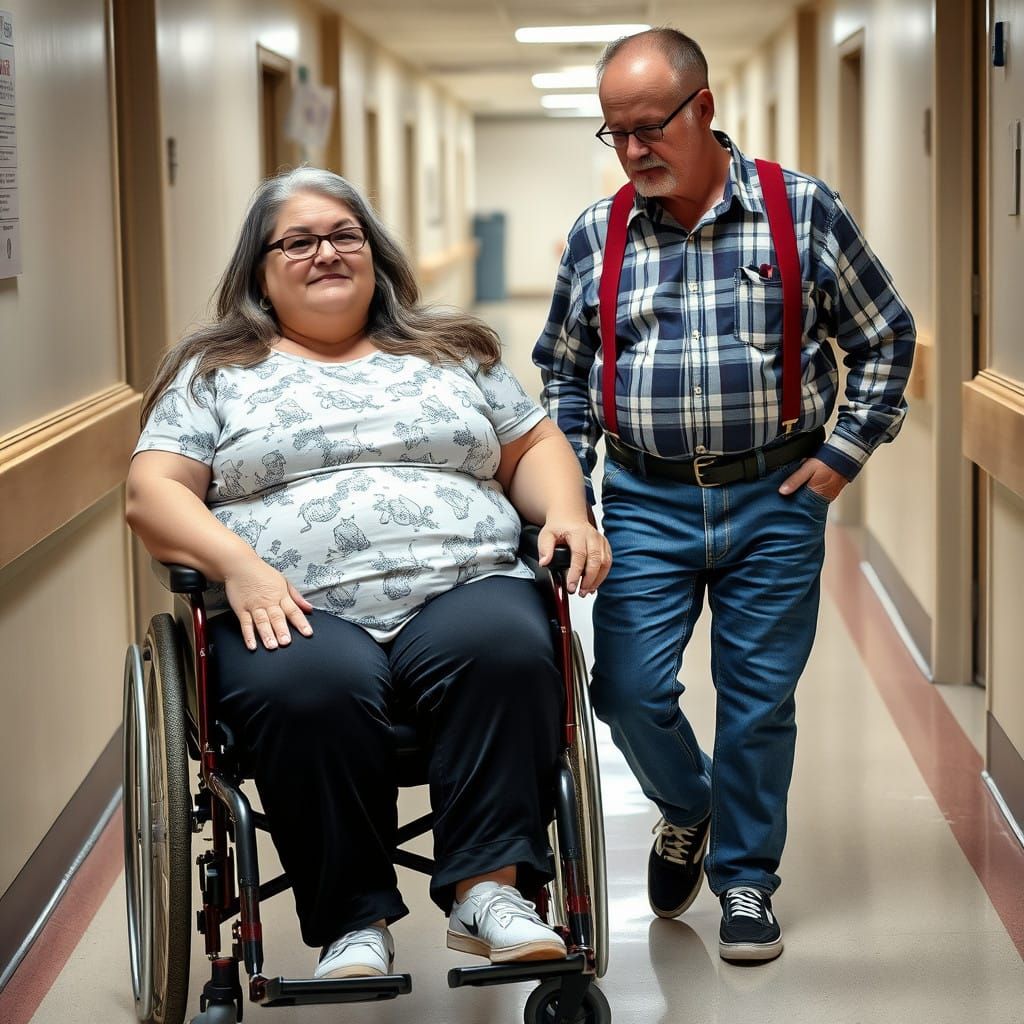 Couple in Hospital Hallway, Healthcare Reality