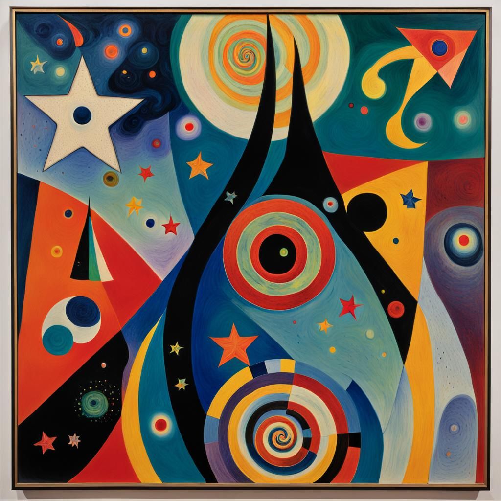 Abstract Geometric Starscape in Vivid Colors