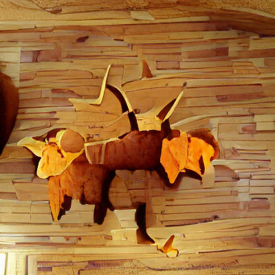 Abstract Moose Made of Pumpkin Pie
