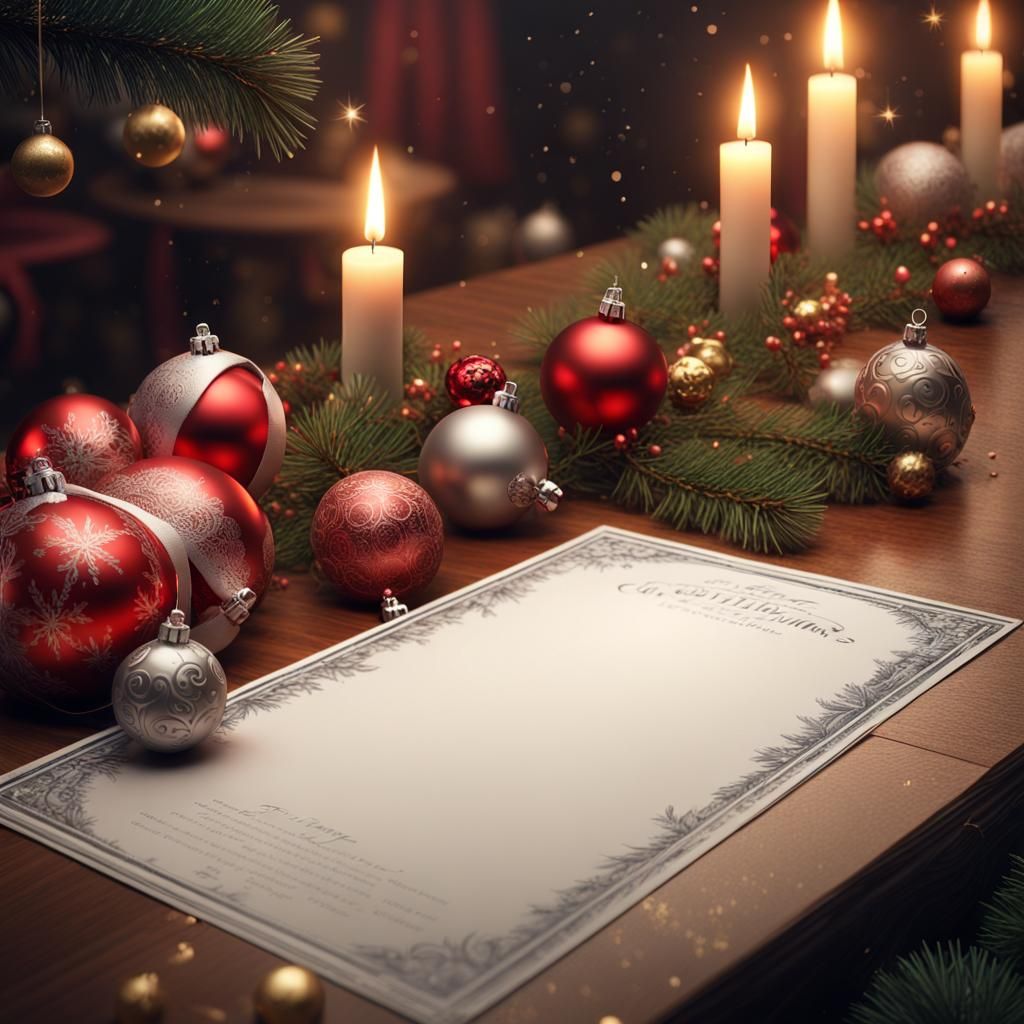Exquisite Christmas Flyer in Hyperrealistic Style