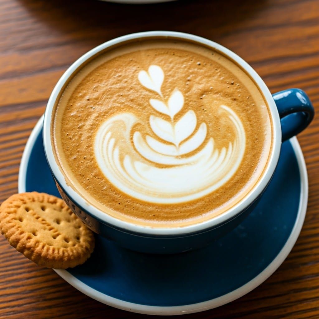 Coffee Cup with 3D Heart Latte Art