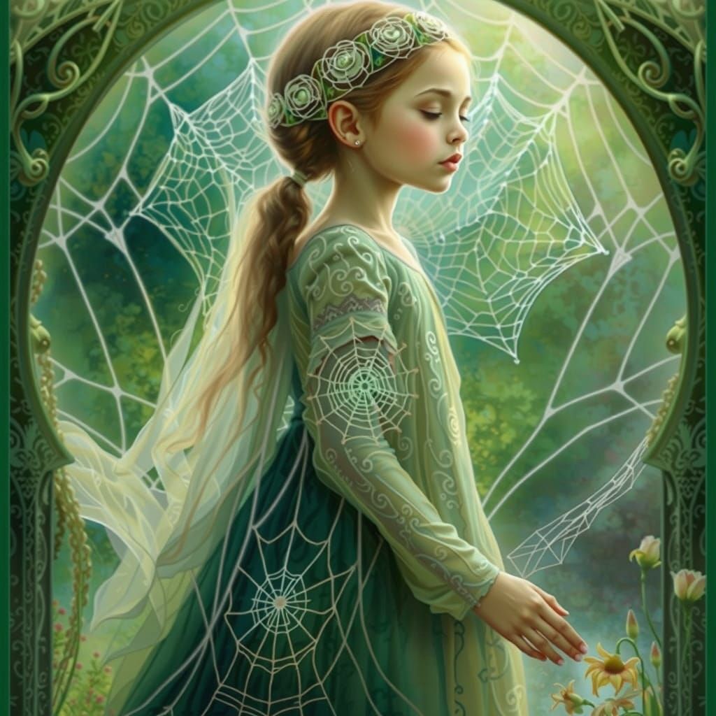 Sacred Child Dancer in Postmodern Botanical Garden