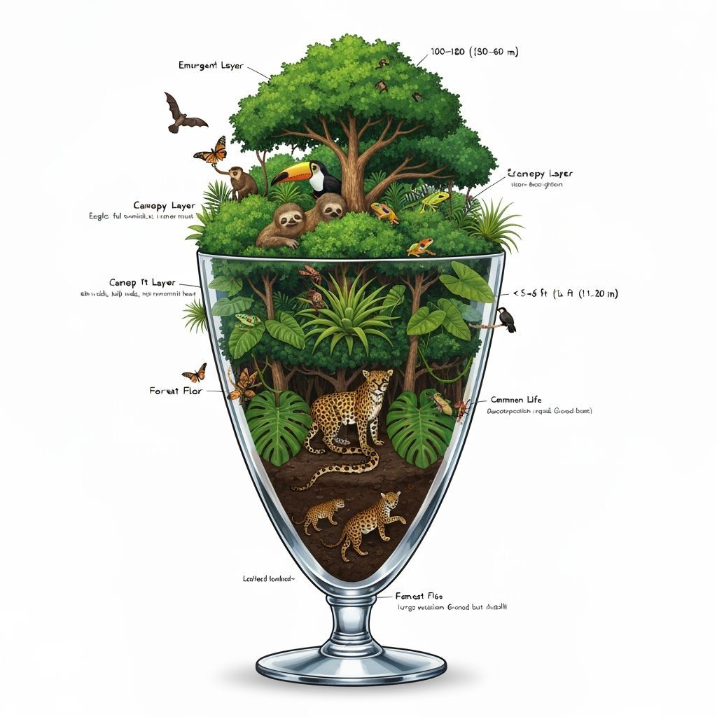 Surreal Rainforest Parfait in Crystal Glass