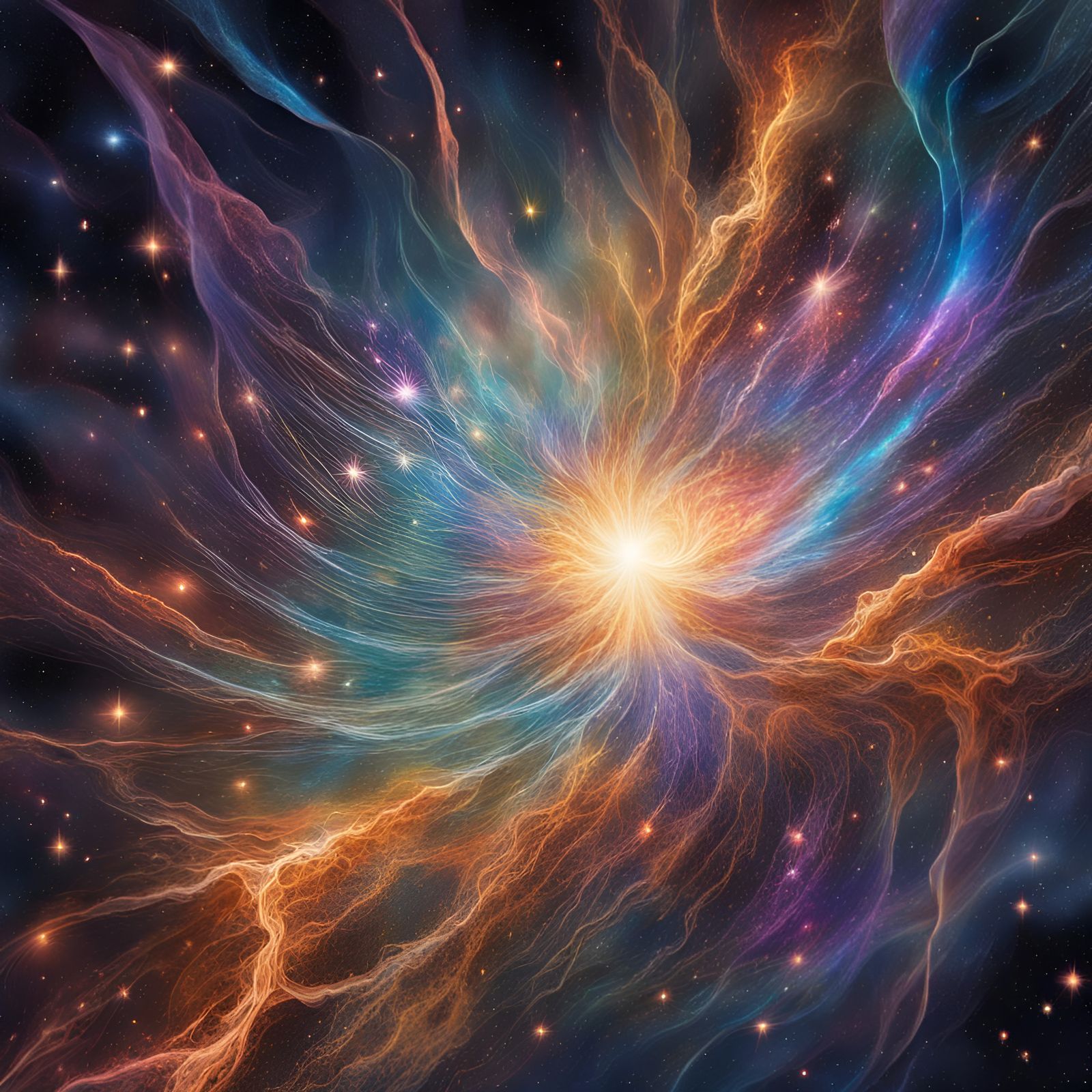 Holographic Astral Illustration of the Big Bang
