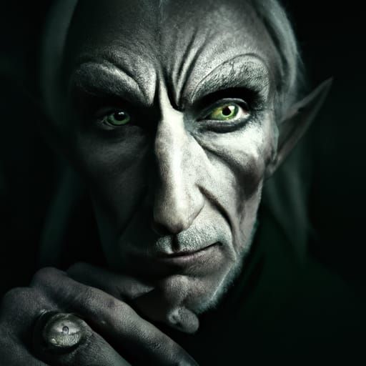 Dark Elf Magician Portrait in Cinematic Style