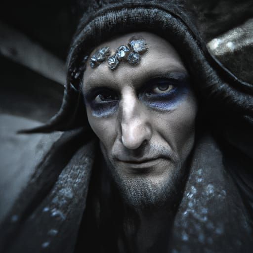 Dark Elf Magician Portrait with Ambient Lighting