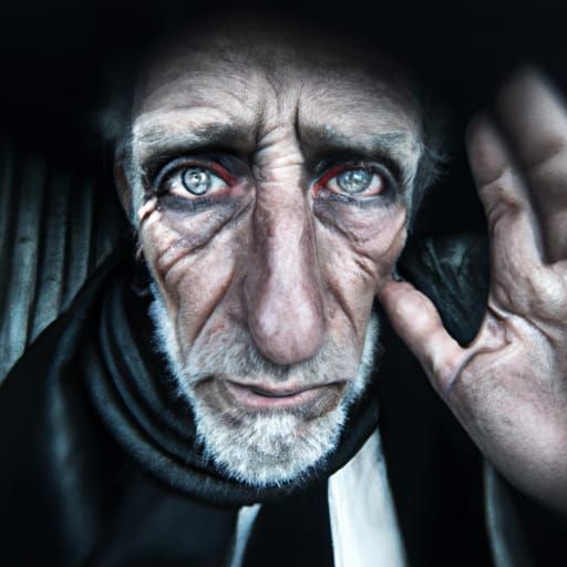 Dark Elf Magician Portrait in Ambient Light