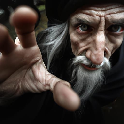 Dark Elf Magician Portrait in Dramatic Lighting