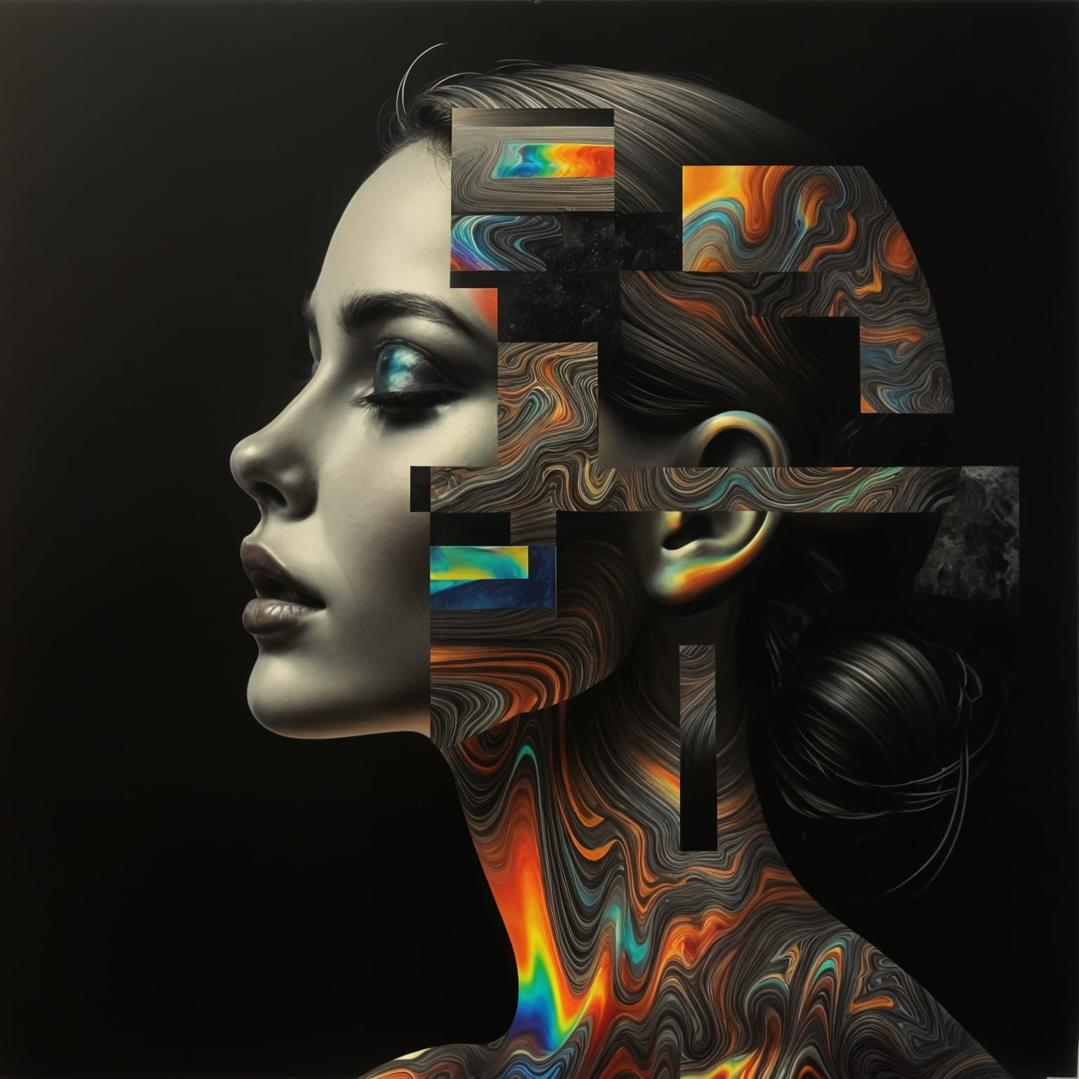 Cyberpunk Spectrographic Analysis in a Dark Cosmic Aesthetic