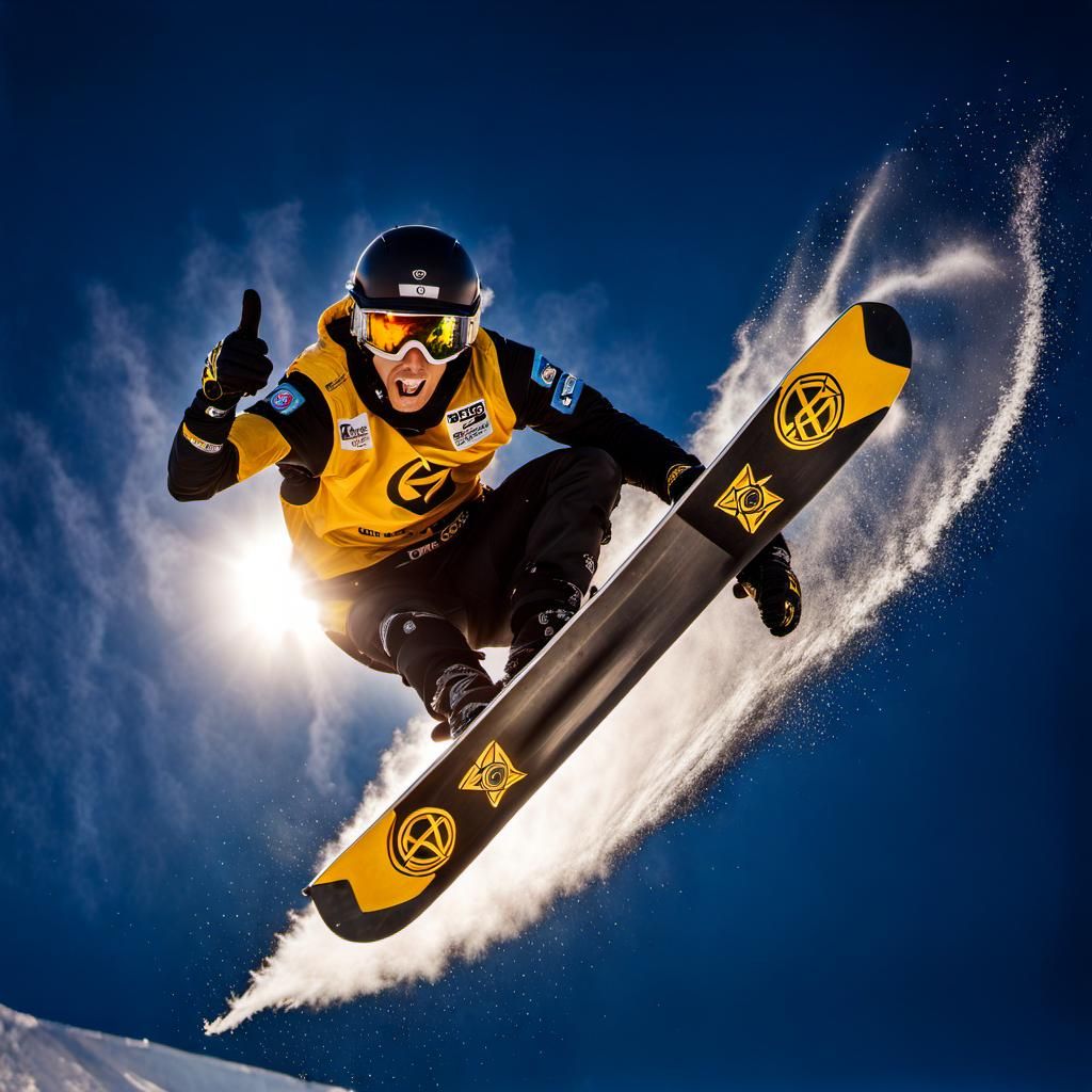 Snowboarder's Insane Halfpipe Trick: Action Shot