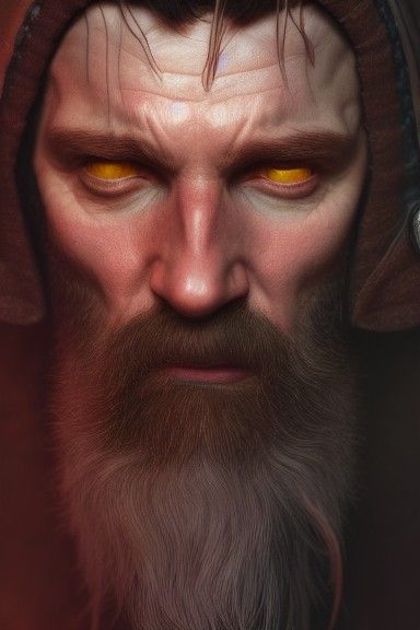 Heroic Warlock Portrait in Fantasy Art Style