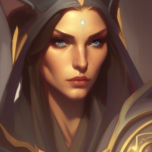 High Elf Portrait in Dynamic Lighting