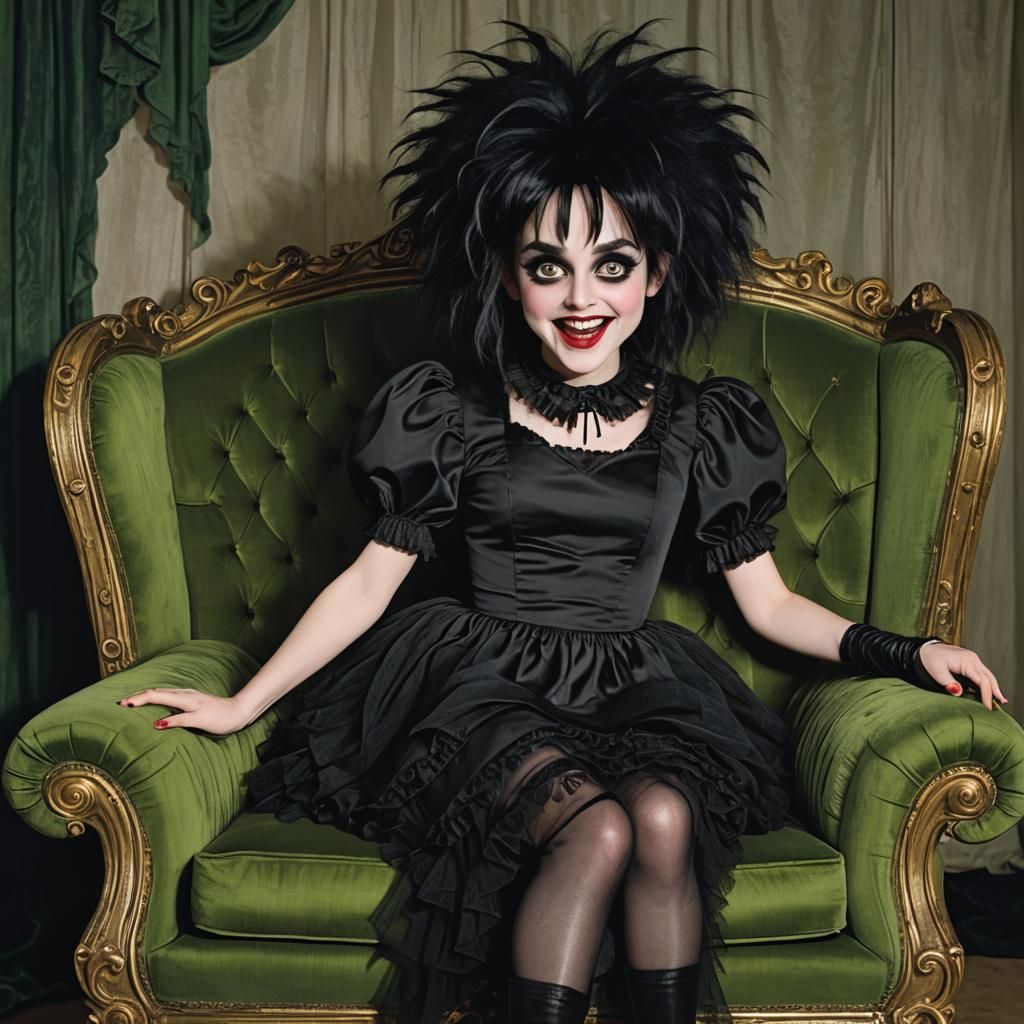 Lydia Deetz Jumps in Tim Burton Style