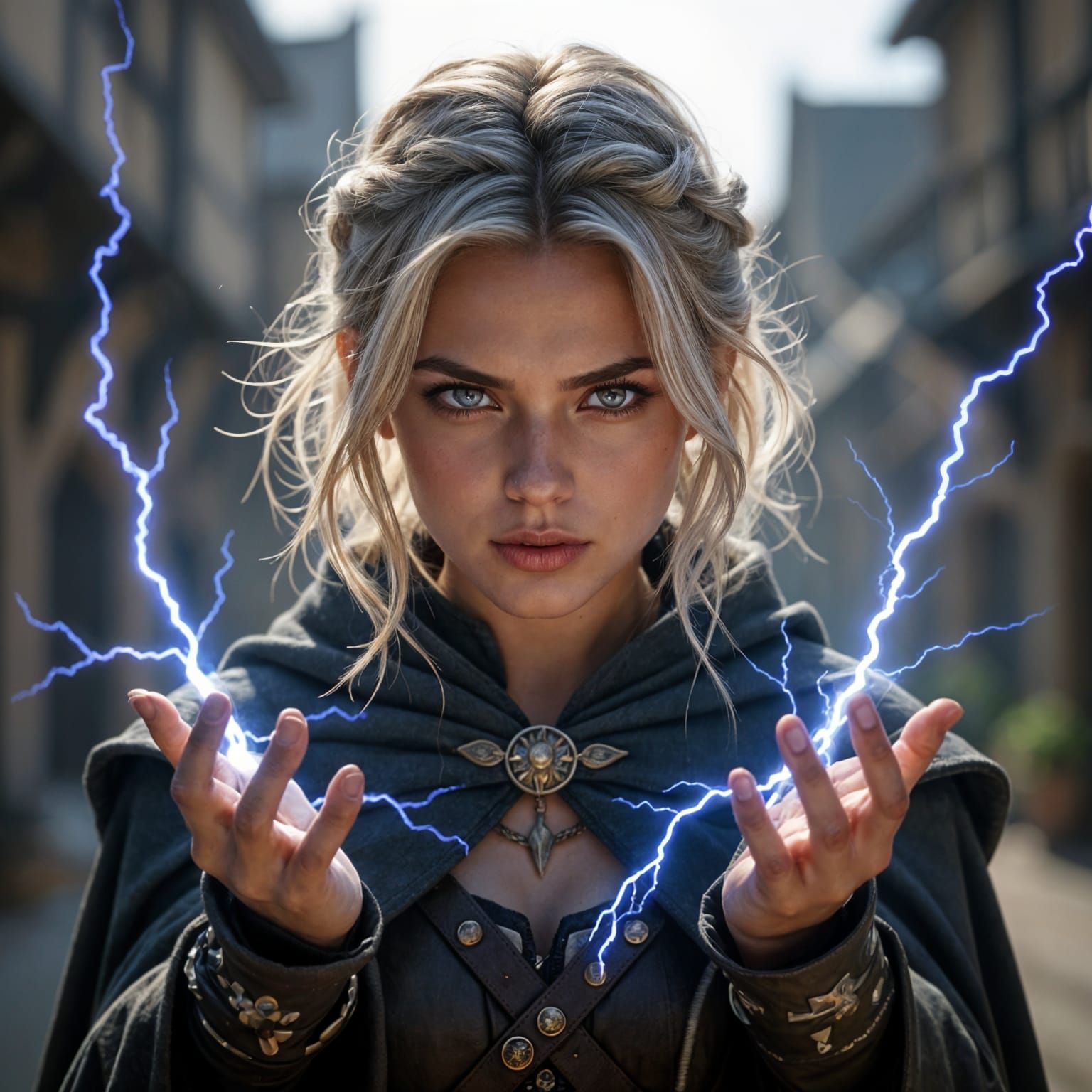 Teenage Sorceress Crackles With Lightning Energy