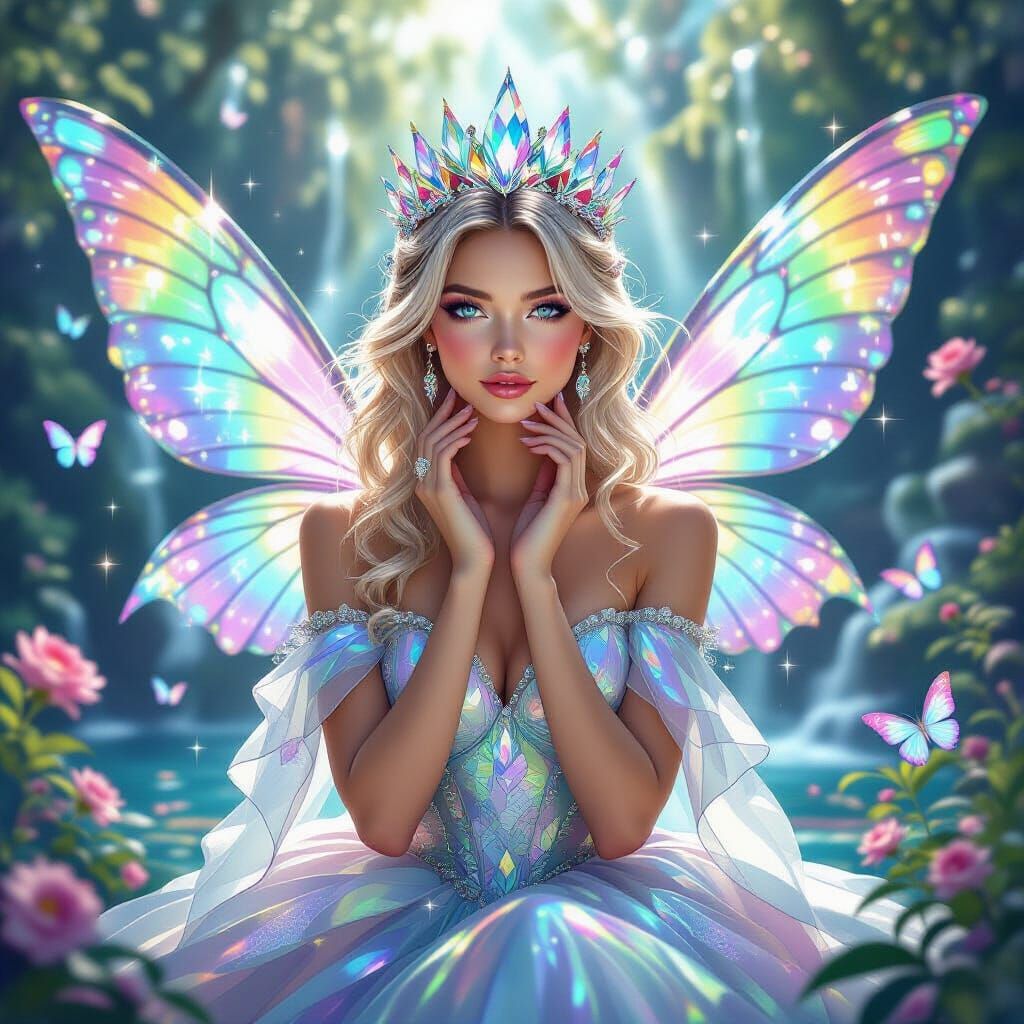 Prism Garden Princess in Hyper-Realistic Fantasy Style