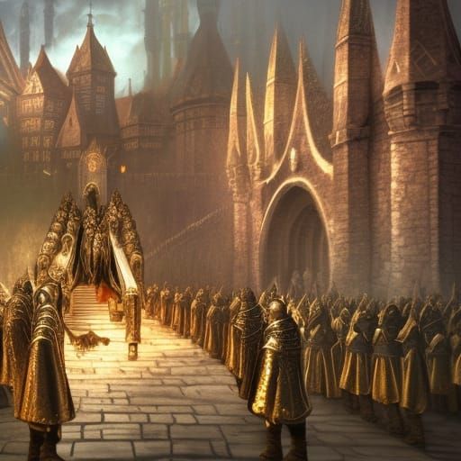 Epic Medieval Coronation Ceremony in a Kingdom