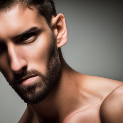 Handsome Male Model Portrait in High Resolution