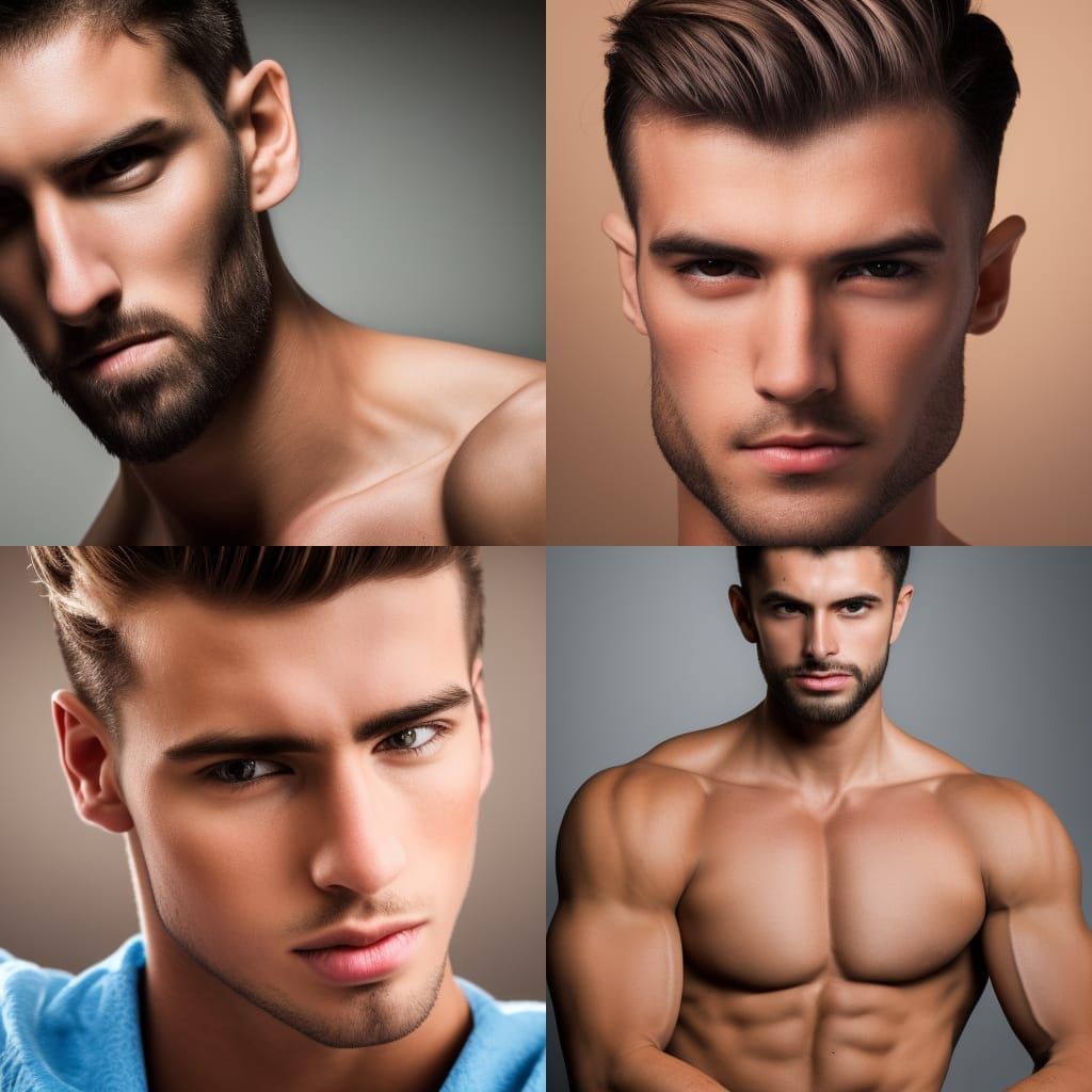 Handsome Male Model Portrait in 8k Resolution