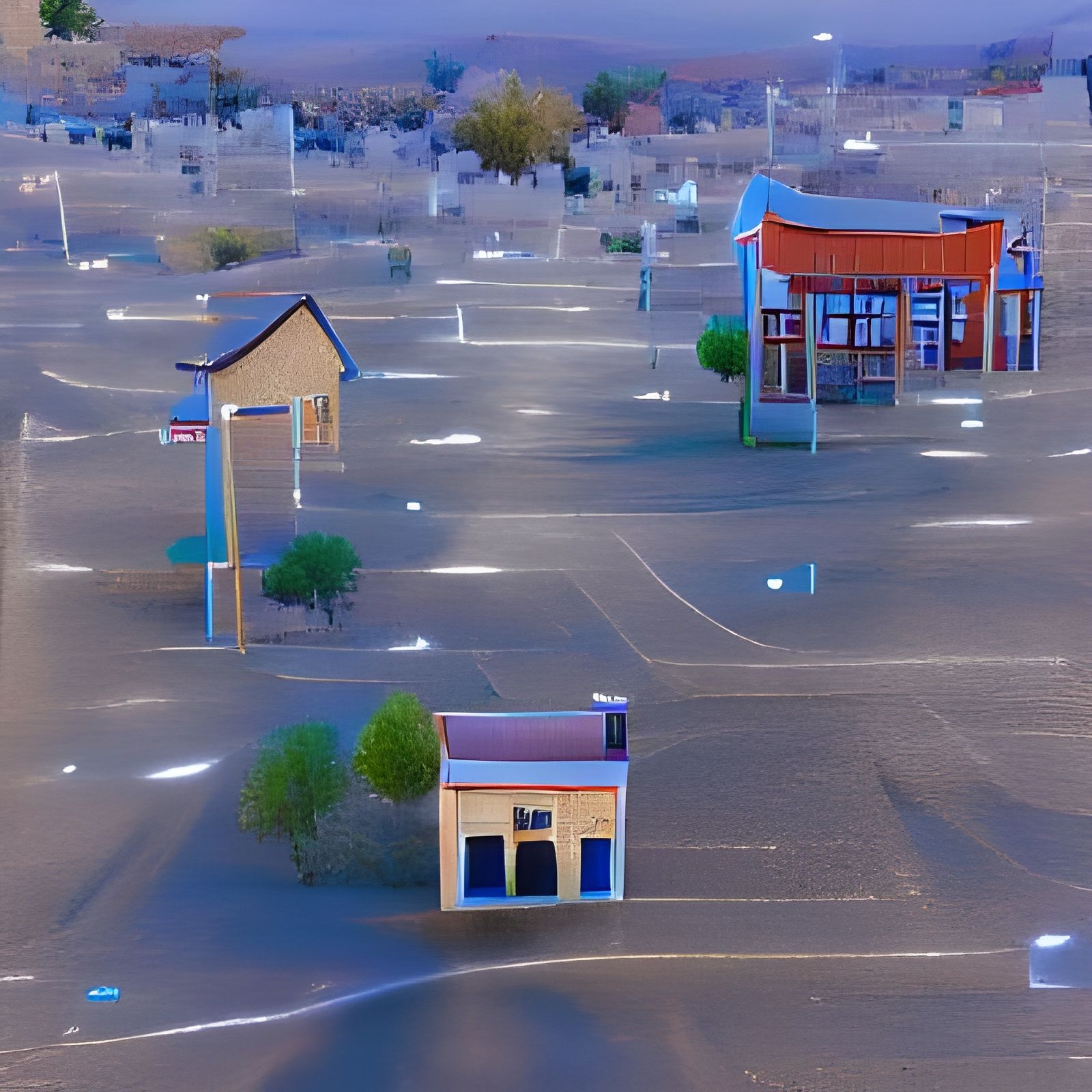 AI Generated Ghost Town