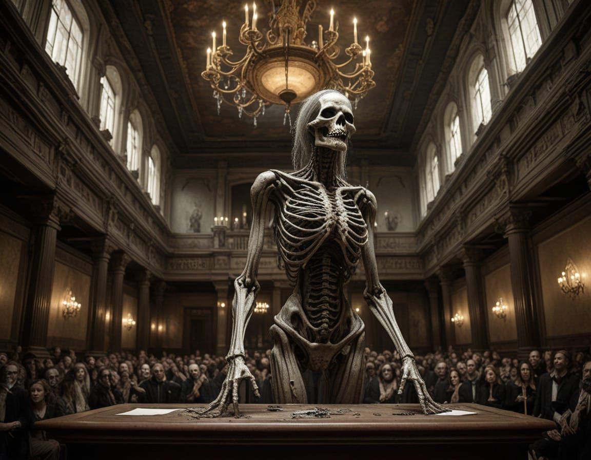 Zombie Mummy Conductor in Biomechanical Opera Hall