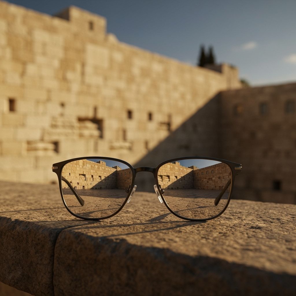 Second Temple Reflected in Glasses