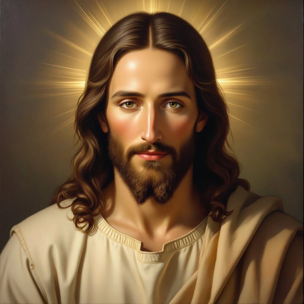 Serene Renaissance Portrait of Jesus Christ