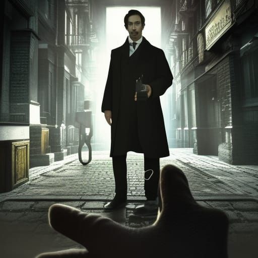Sherlock Holmes in 3D Game Cinematic Style