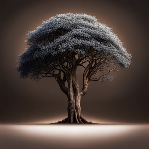 Ying Yang Tree in Hyperrealistic Style
