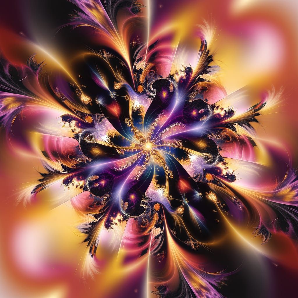 Vibrant Kaleidoscope of Colors in 3D Render