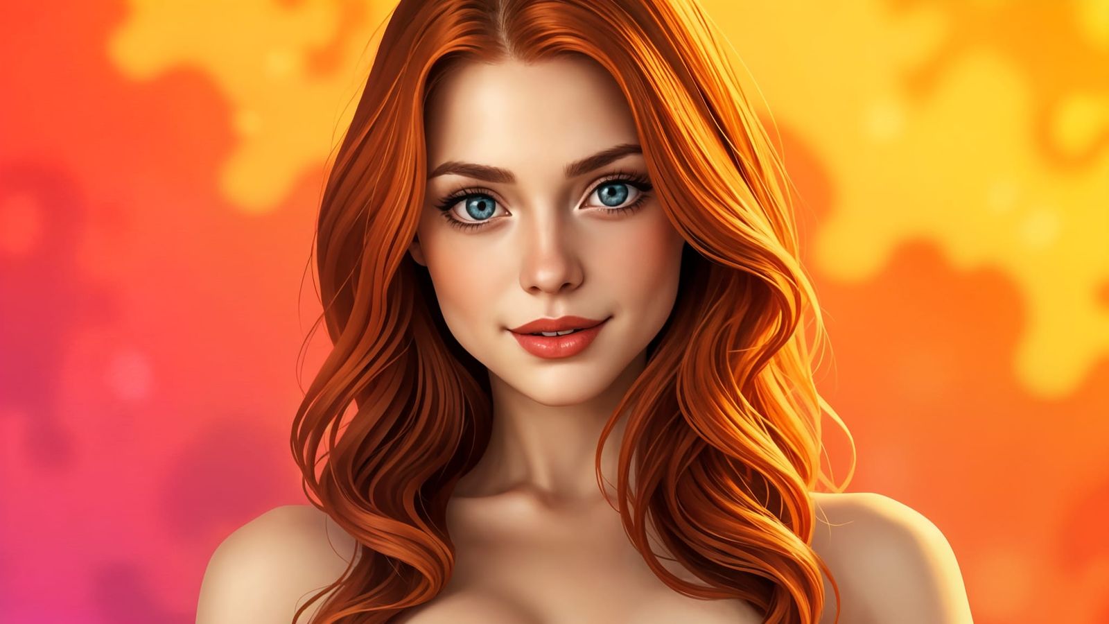 Vibrant Young Woman with Ginger Hair