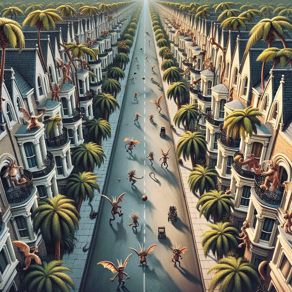 Victorian Houses Transformed by Palm Trees and Mischievous E...