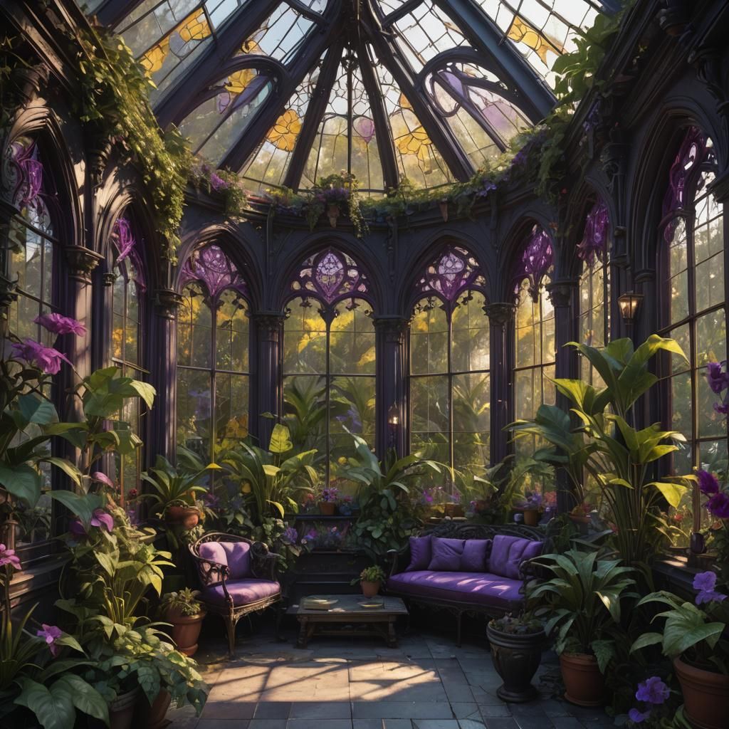 Gothic Conservatory: Dark Fantasy Concept Art