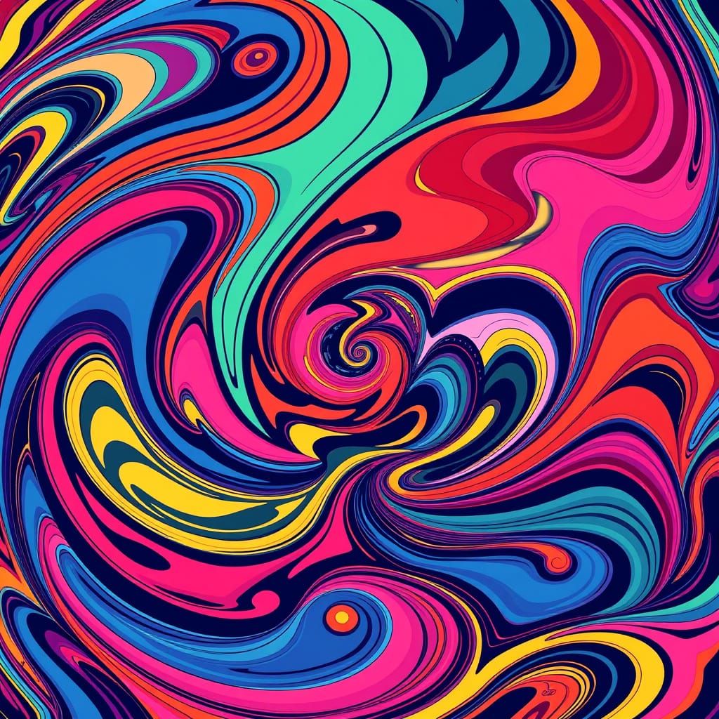 Vibrant Geometric Pattern Design in Escher-Inspired Style