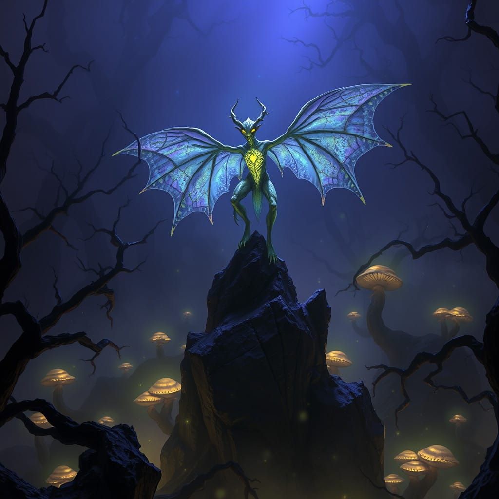 Ethereal Nightmare Creature Emerges from Dark Fantasy Realm