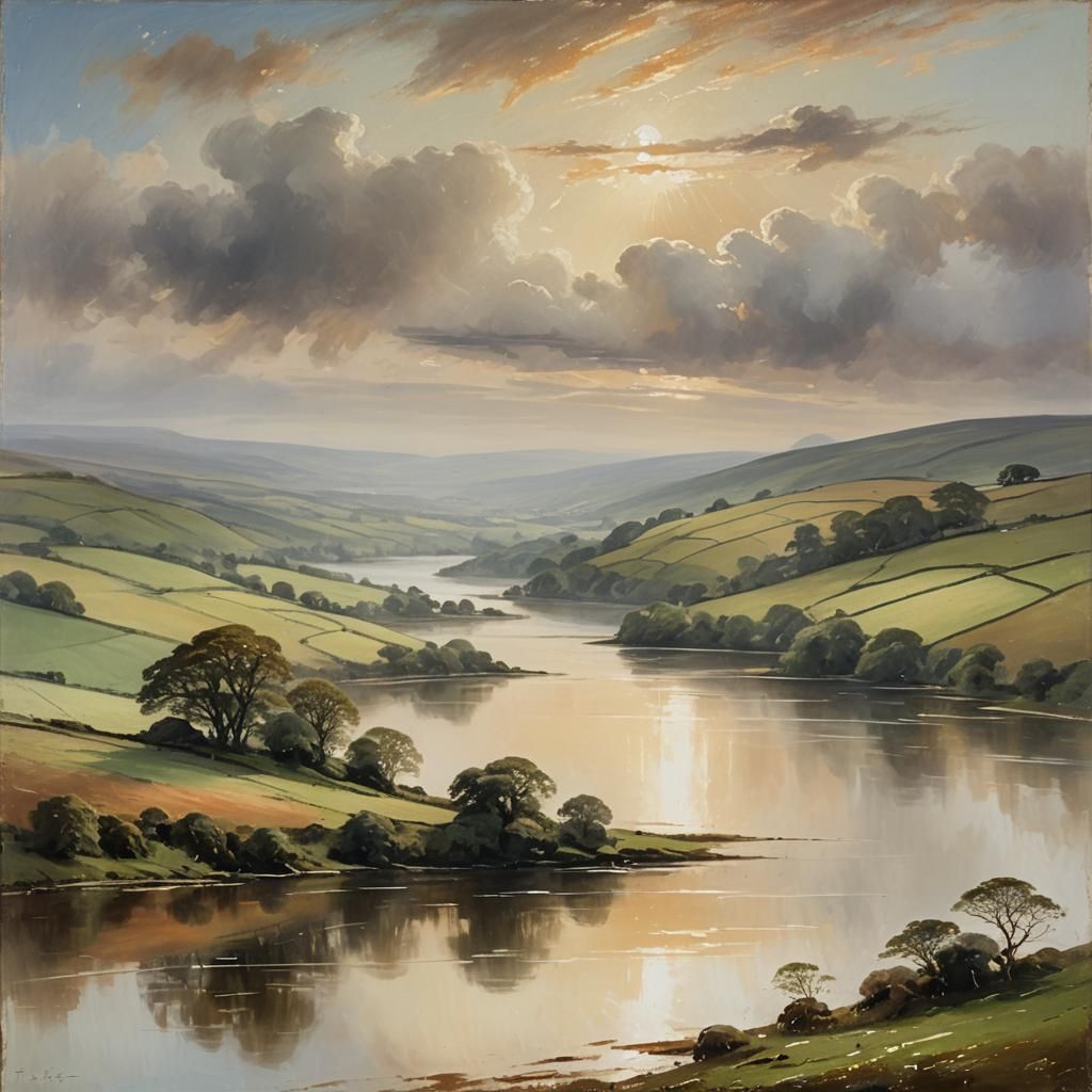 Devon Landscape Inspired by Romantic Painters