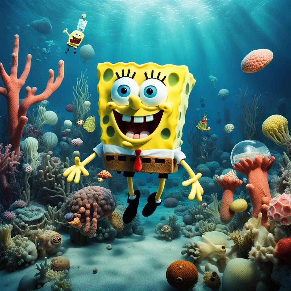 Spongebob in Surreal Underwater Photography
