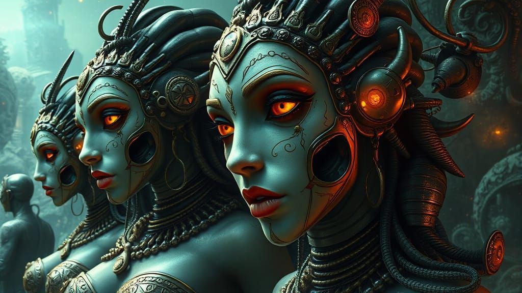 Cyberpunk Goddesses of Bitcoin