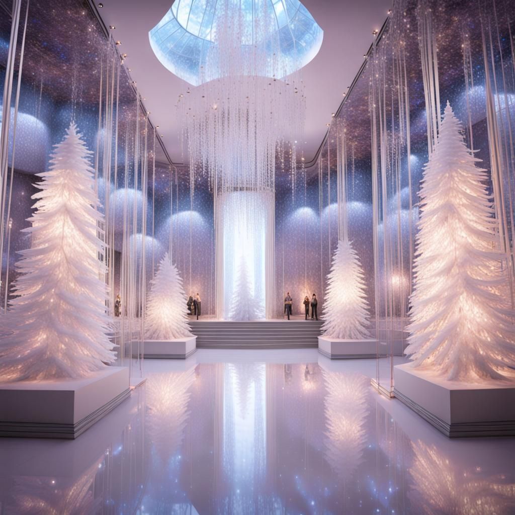 Sparkling Crystal Lair Interior: Hyperrealistic