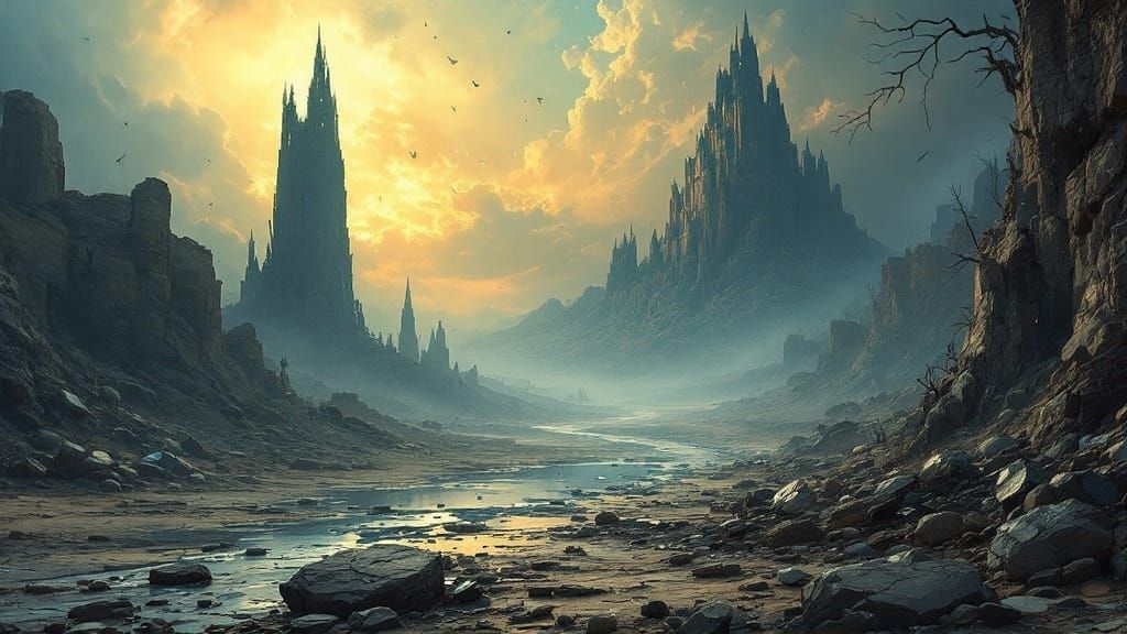 Desolate Realm of Broken Dreams: An AI Vision