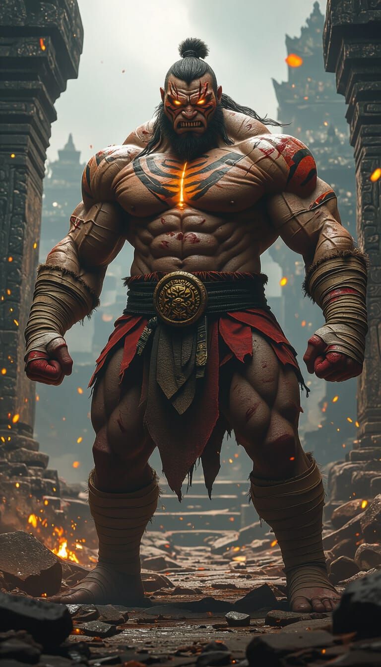 Colossal Warlord Sagat: Mutated Physique, Tiger God Power