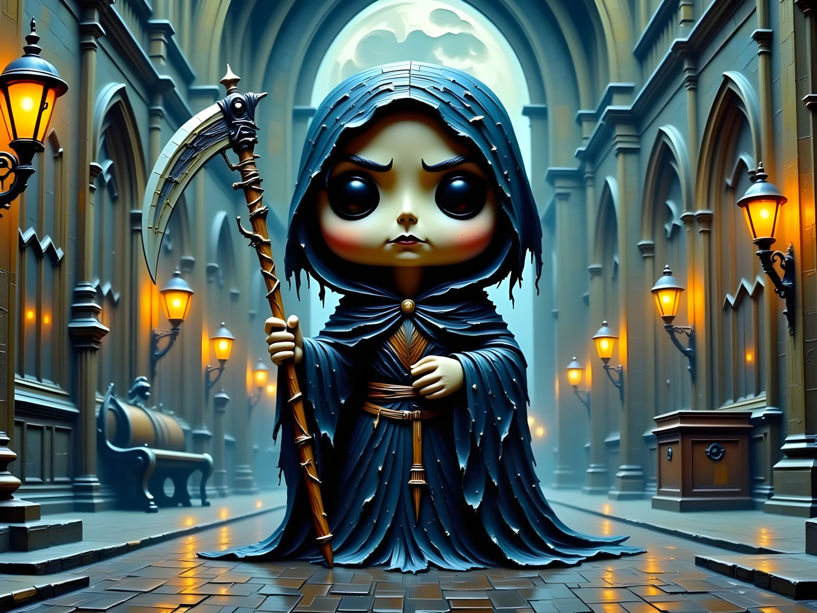 Funko Pop Grim Reaper in Gothic Cathedral