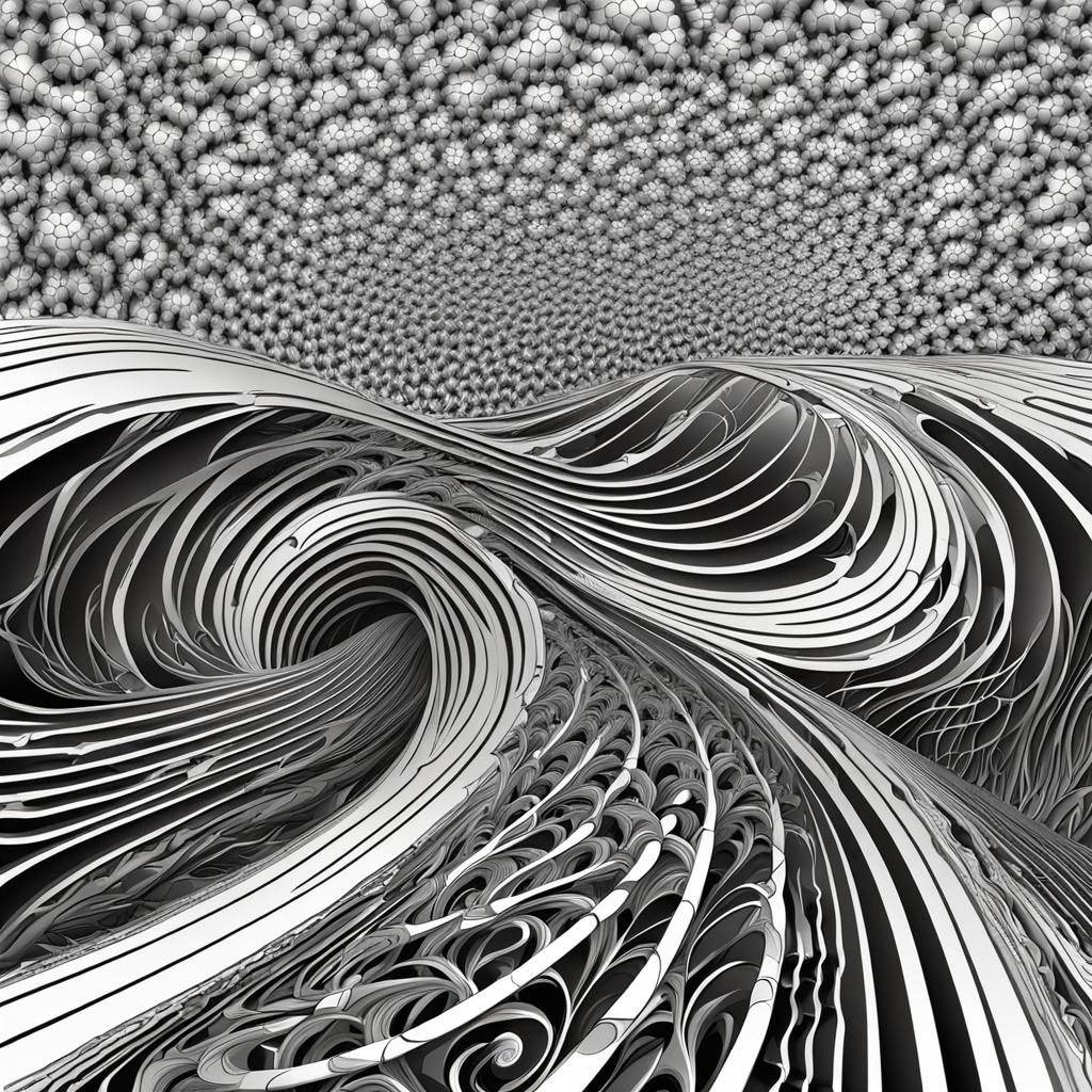 Abstract Fractal Road to Glory in 3D Shading