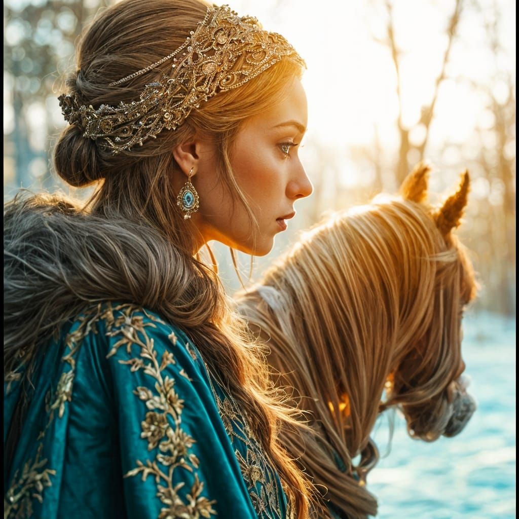 Siberian Princess in Whimsical, Photorealistic Faerie Tale