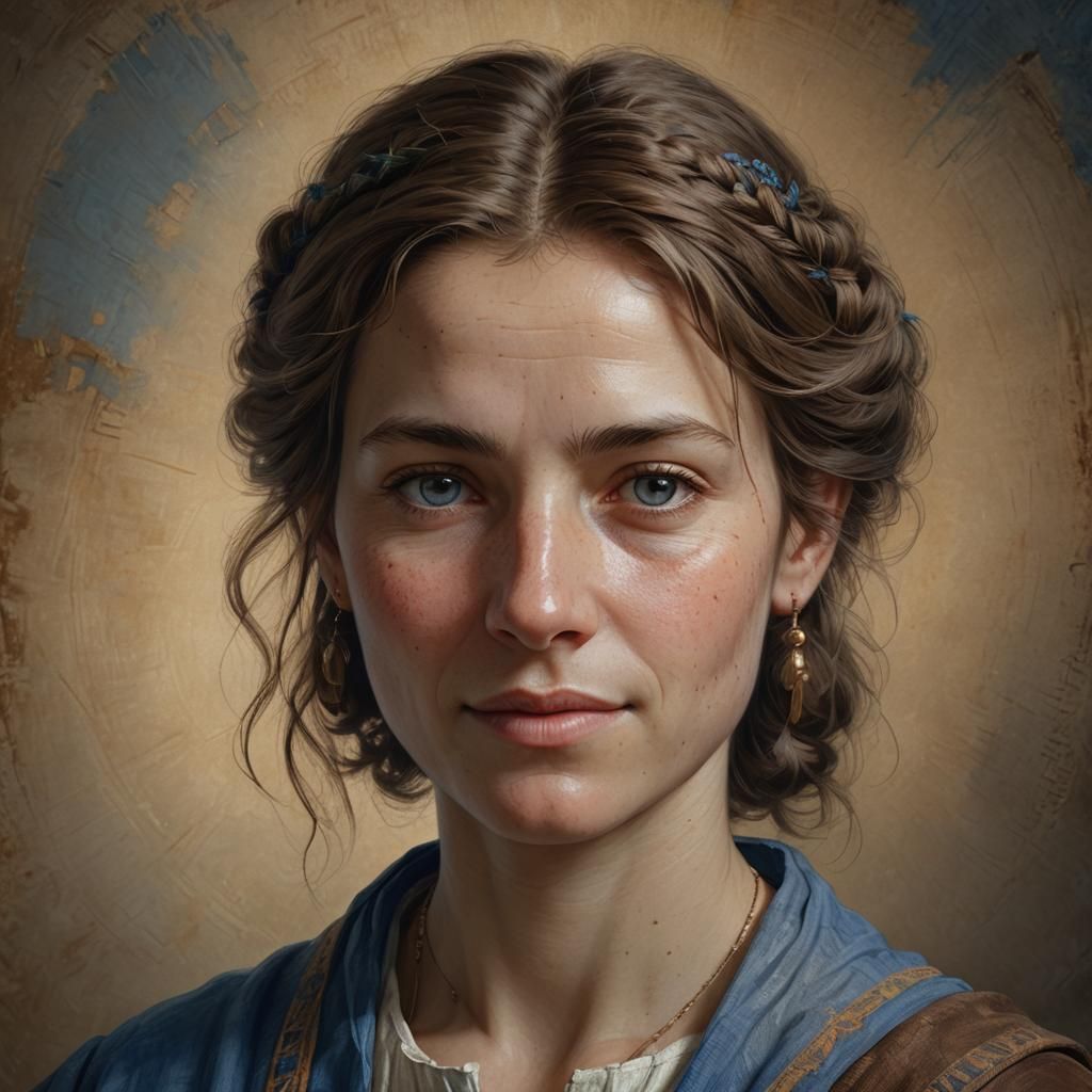 Realistic Portrait of a Female Healer in Digital Art