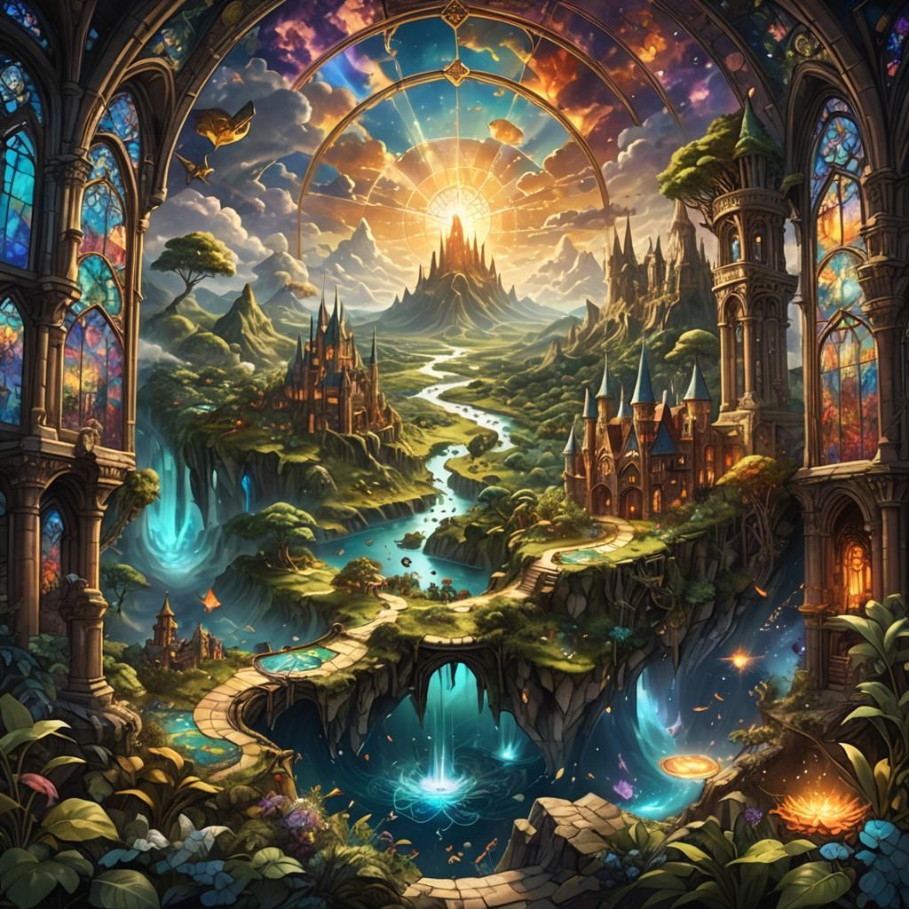 Fantastical World Map Unveiled: A Digital Art Treasure