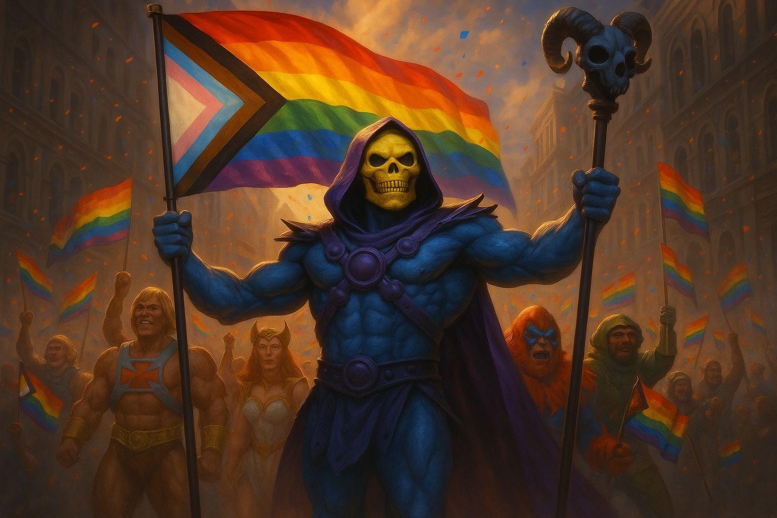Skeletor Leads Inclusive Gay Pride Parade