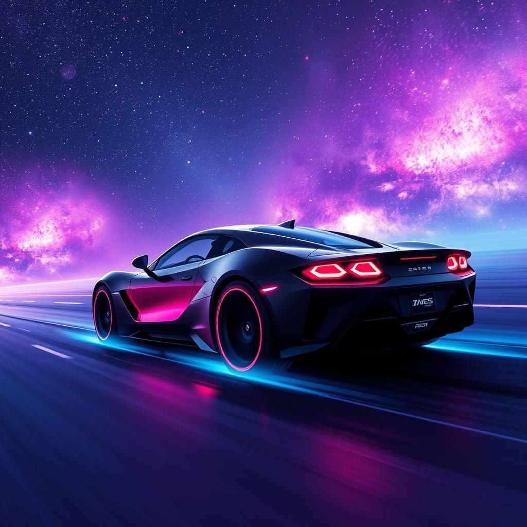Futuristic Car Races Through the Milky Way