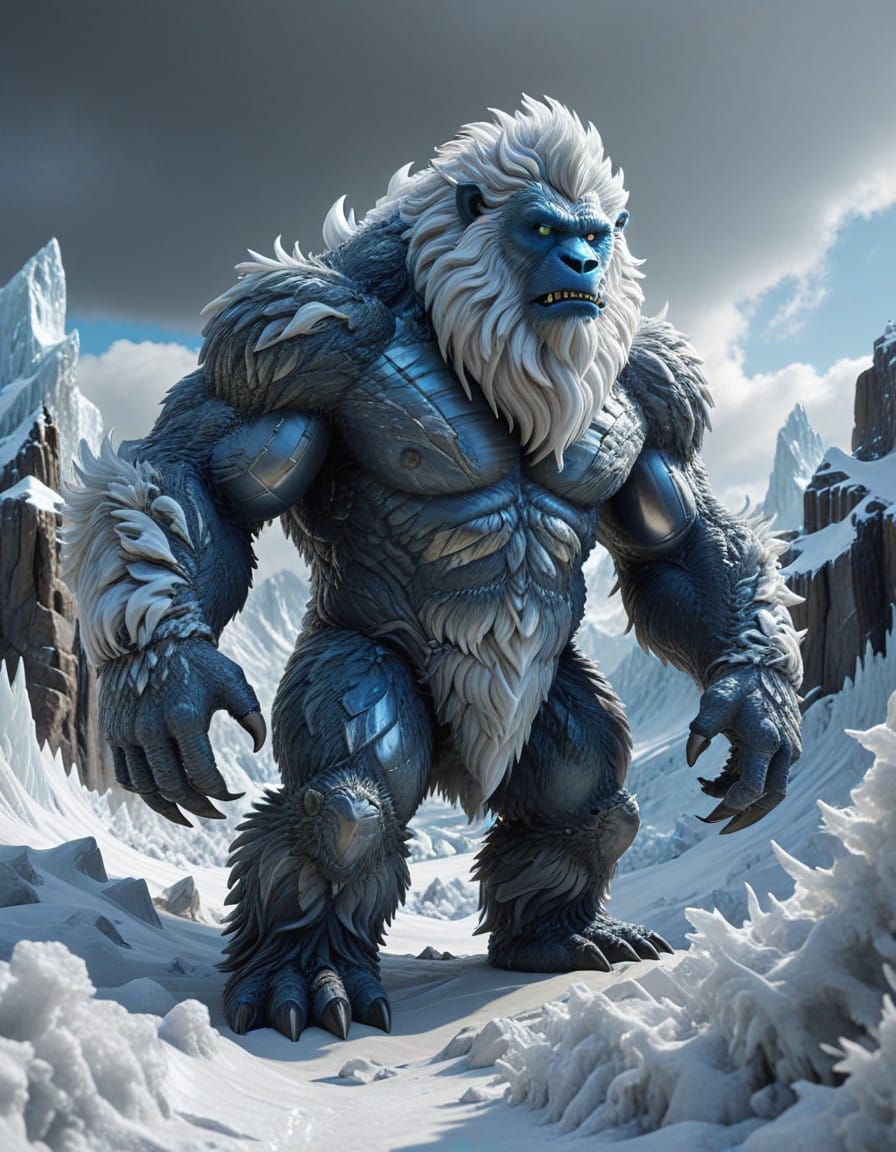 Surreal Futurist Yeti Dominates the Hudson River School Land...