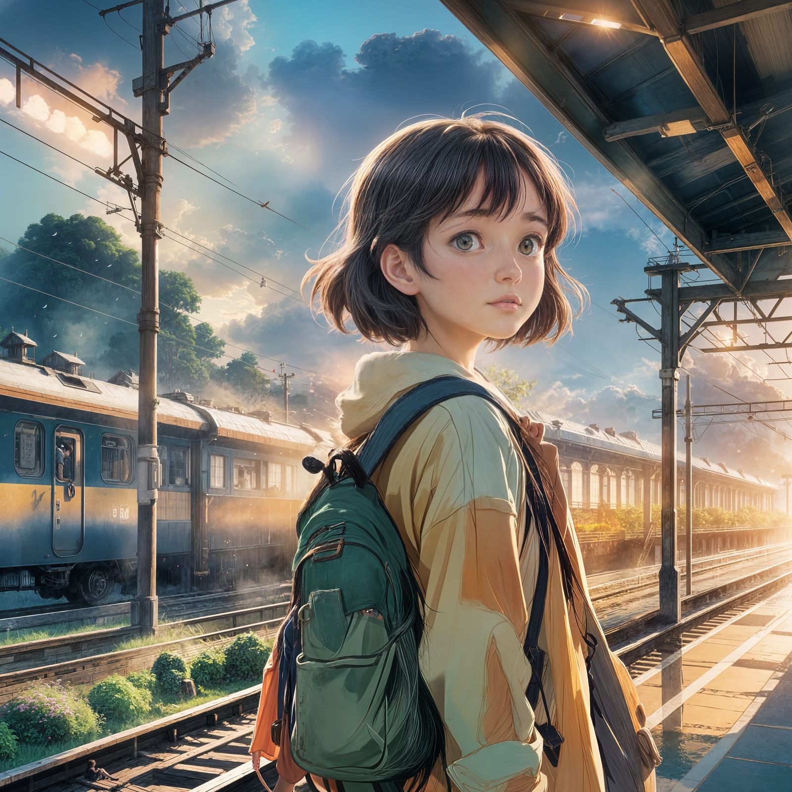 Anime Key Visual in Studio Ghibli Style