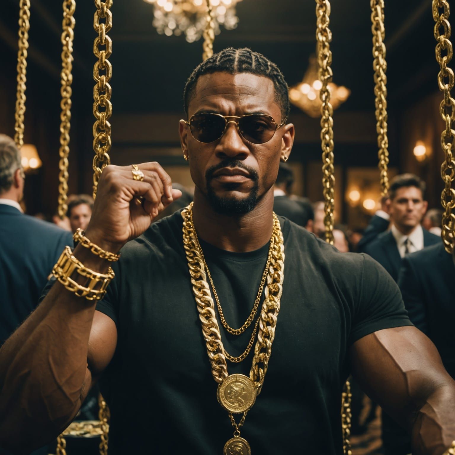 Rich People Flexing with Money and Gold Chains